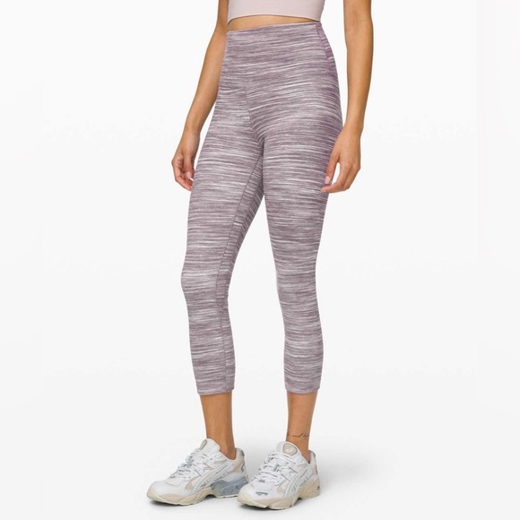Lululemon Align Crop *21" Mini Space Dye Herringbone Jacquard Heathered Size 4 - Picture 1 of 11